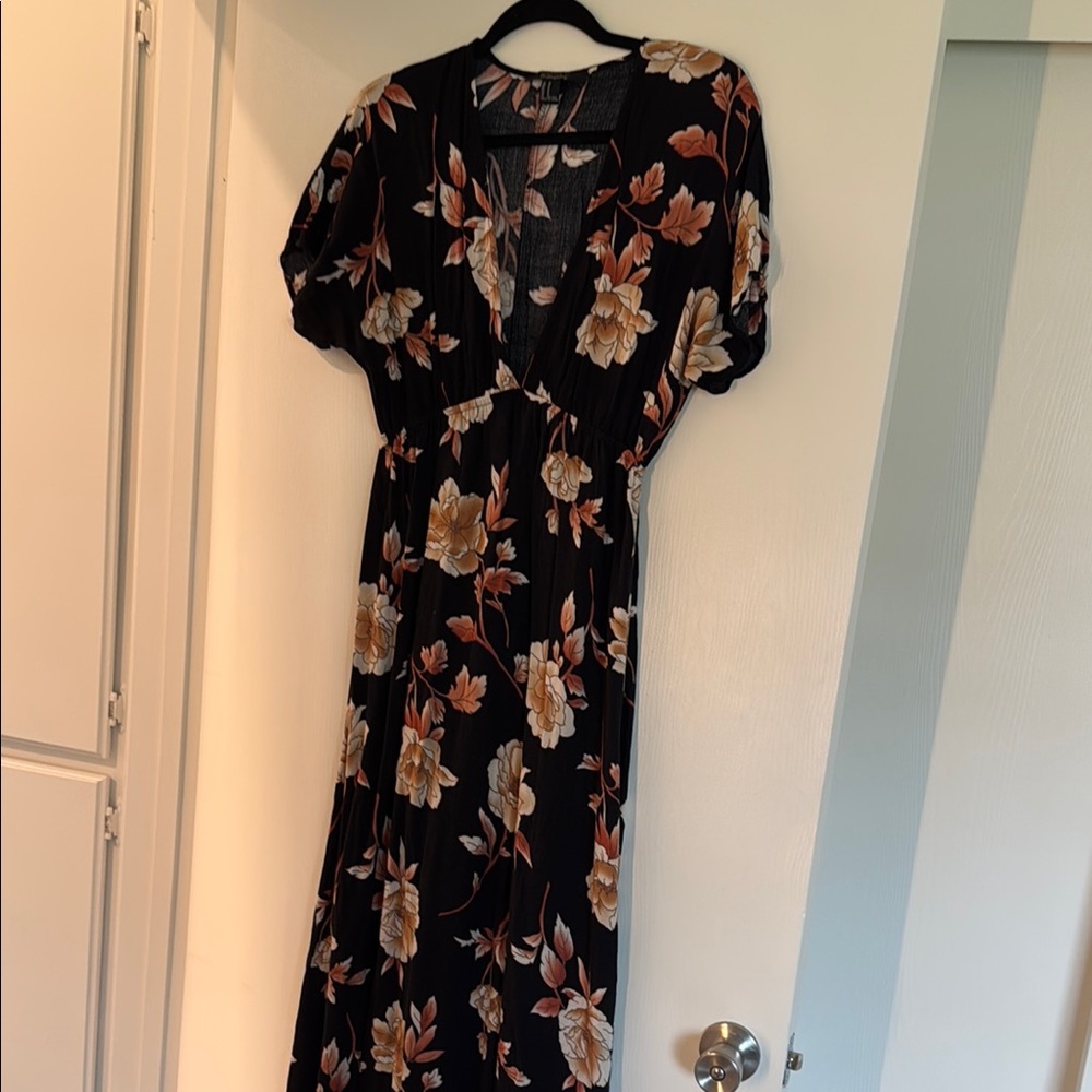 Floral Black Maxi Dress
